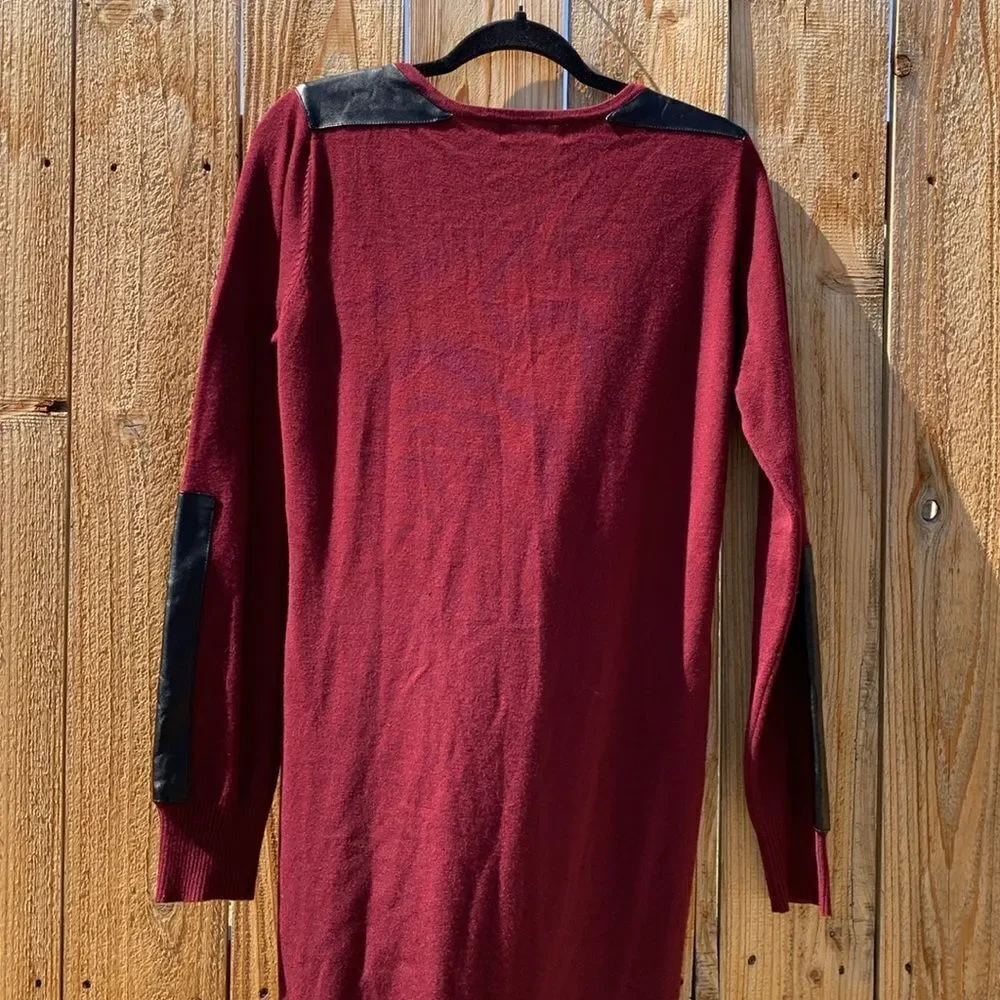 Take 50% OFF- Say What? Burgundy and Black Mini Dress, Size-XL - Picture 11 of 12